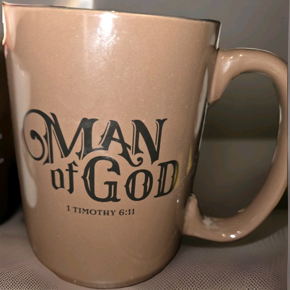 Man Of God Large Coffee Mug Scriptures Motivational Pastor Husband Dad Gift